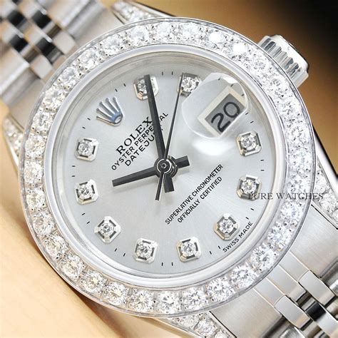 rolex white gold and diamonds|authentic rolex diamond bezels.